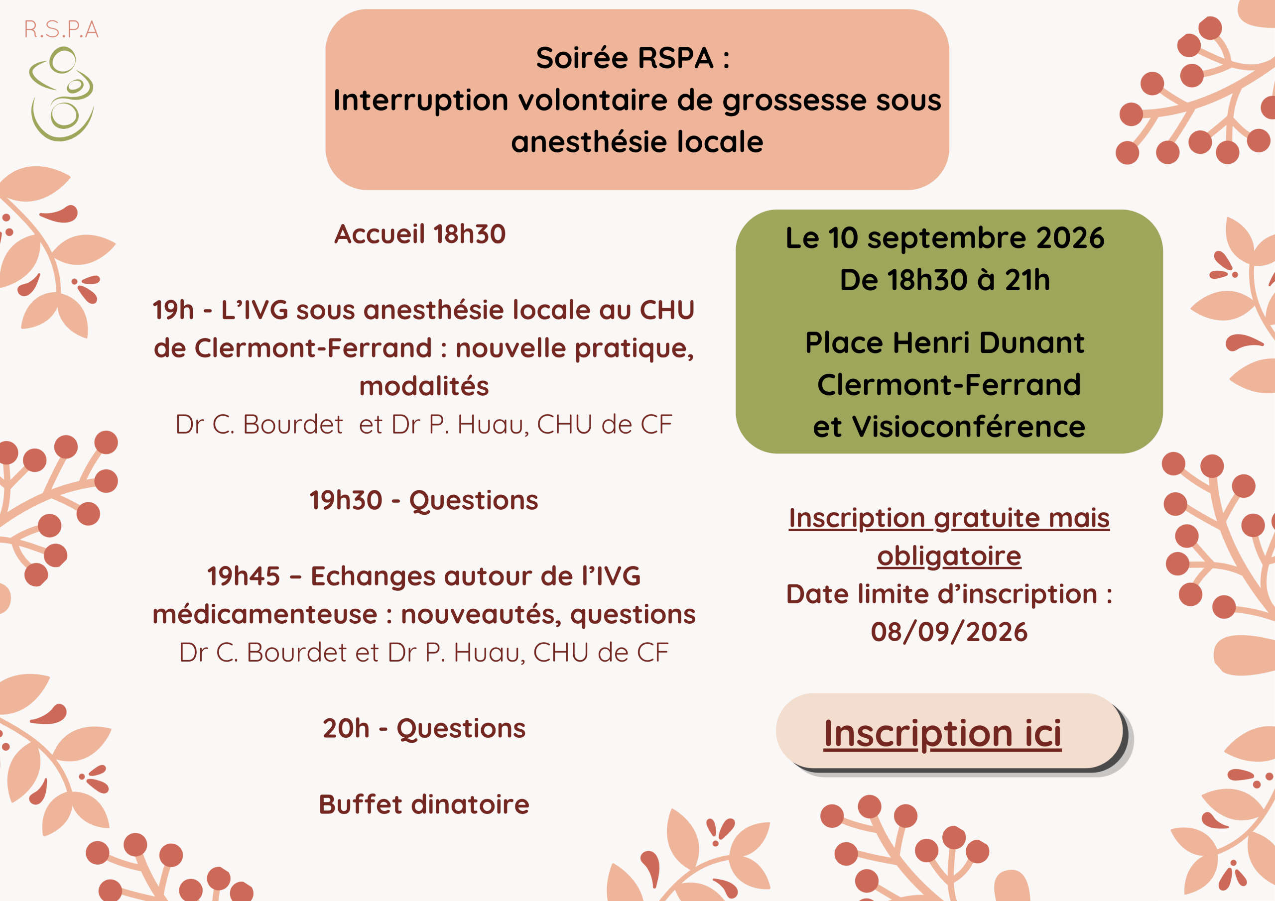 Soirée d'information et d'échanges consacrée à l'interruption volontaire de grossesse (IVG)